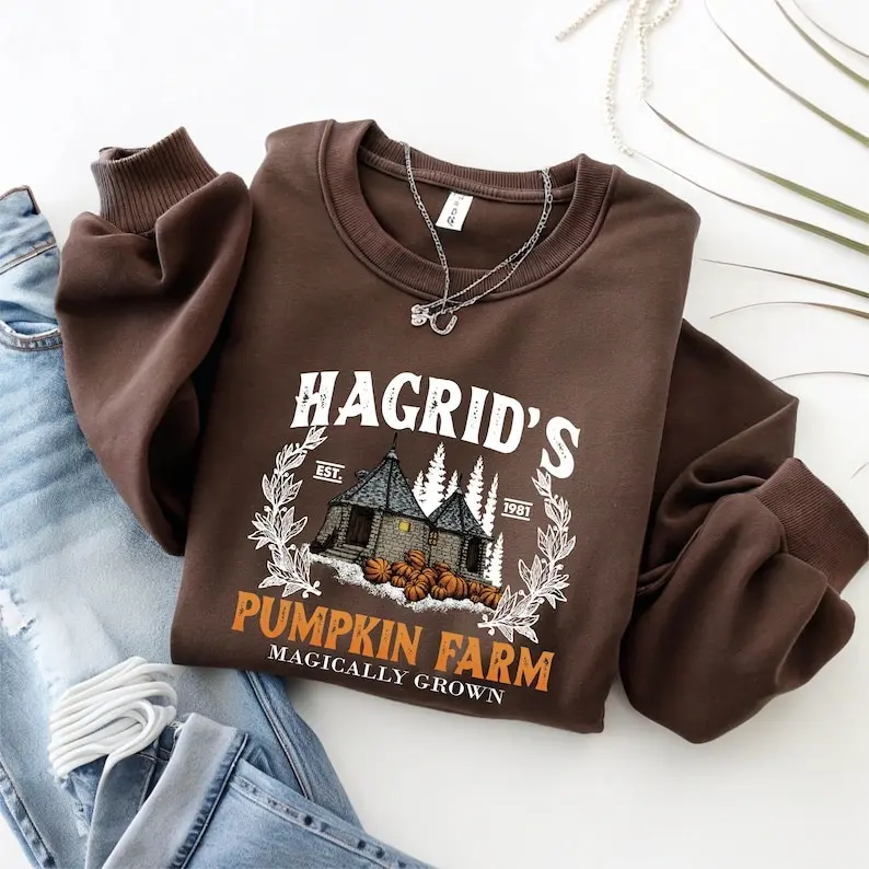 Hagrid's Pumpkin Patch Sweatshirt, Fall Sweatshirt, Hagdrid's Pumpkin Farm Shirt,Halloween Tee,Spooky Season,Pumpkin Thanksgiving Sweatshirt