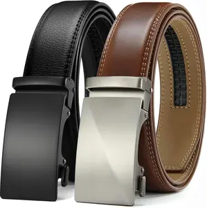 Leather Ratchet Belt Men 2 Pack - Customizable Fit, Effortless Style (35mm)