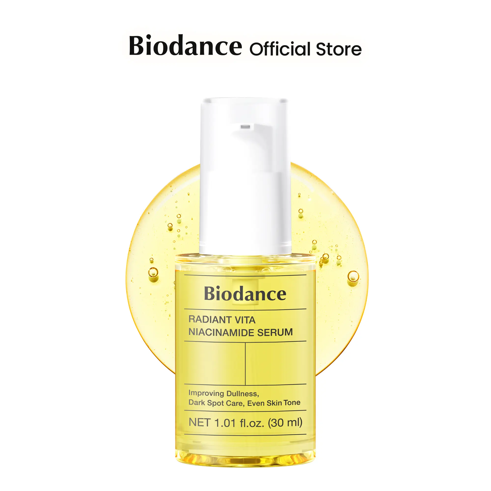 [Biodance Official] Radiant Vita-Mite Niacinamide SerumㅣDark Spot Correcting, 20% Niacinamide+Glutathione,  Korean Brightening Skincare, Discoloration, Hyperpigmentation, Anti-Aging, Probiotic Complex Ampoule | 1.01 fl. oz x 1 ea