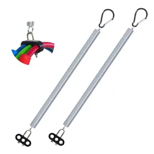 TORQUE 2 pcs of 25" Single Tender Spring Kit Assembly Hanger Tracker Holder with Hose Tender Clamp for Heavy Duty 3in1 ABS Power Air Line Hose Kit Airline for Semi Truck Trailer Tractor (2 x TR17145)