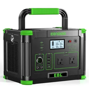 1000W 999Wh Portable Power Station Solar Charger Generator Supply Home Camping