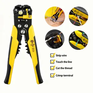 Heavy-Duty Automatic Wire Stripper Tool Premium Carbon Steel Multitool for Mechanics DIYers & Construction Pros Strip Wire Touch the Line Cut the Thread Crimp Terminal