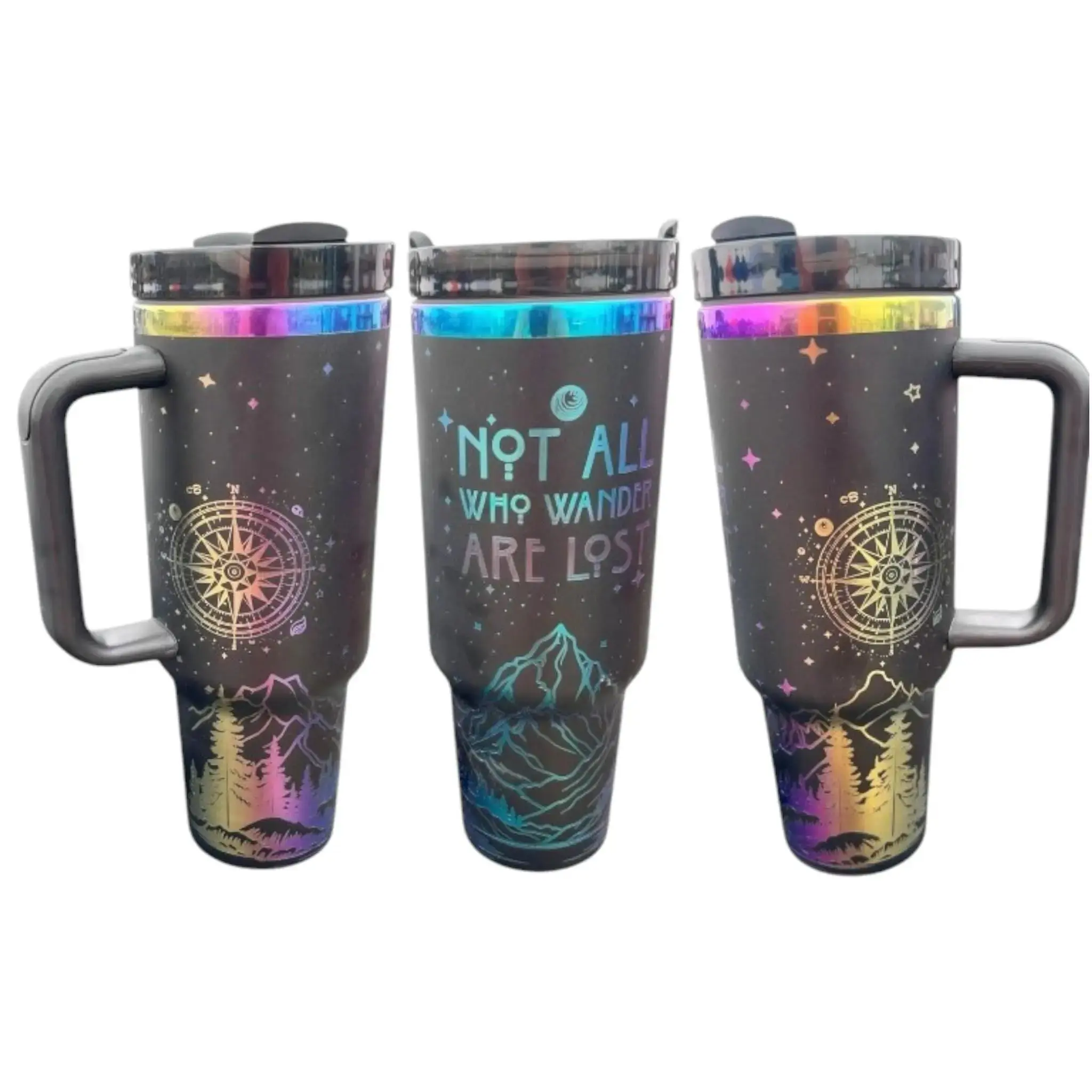 Custom Laser-Engraved 40oz Insulated Stainless Steel Tumbler, Kitchenware Drinkware Vacuum Flask, Flasks