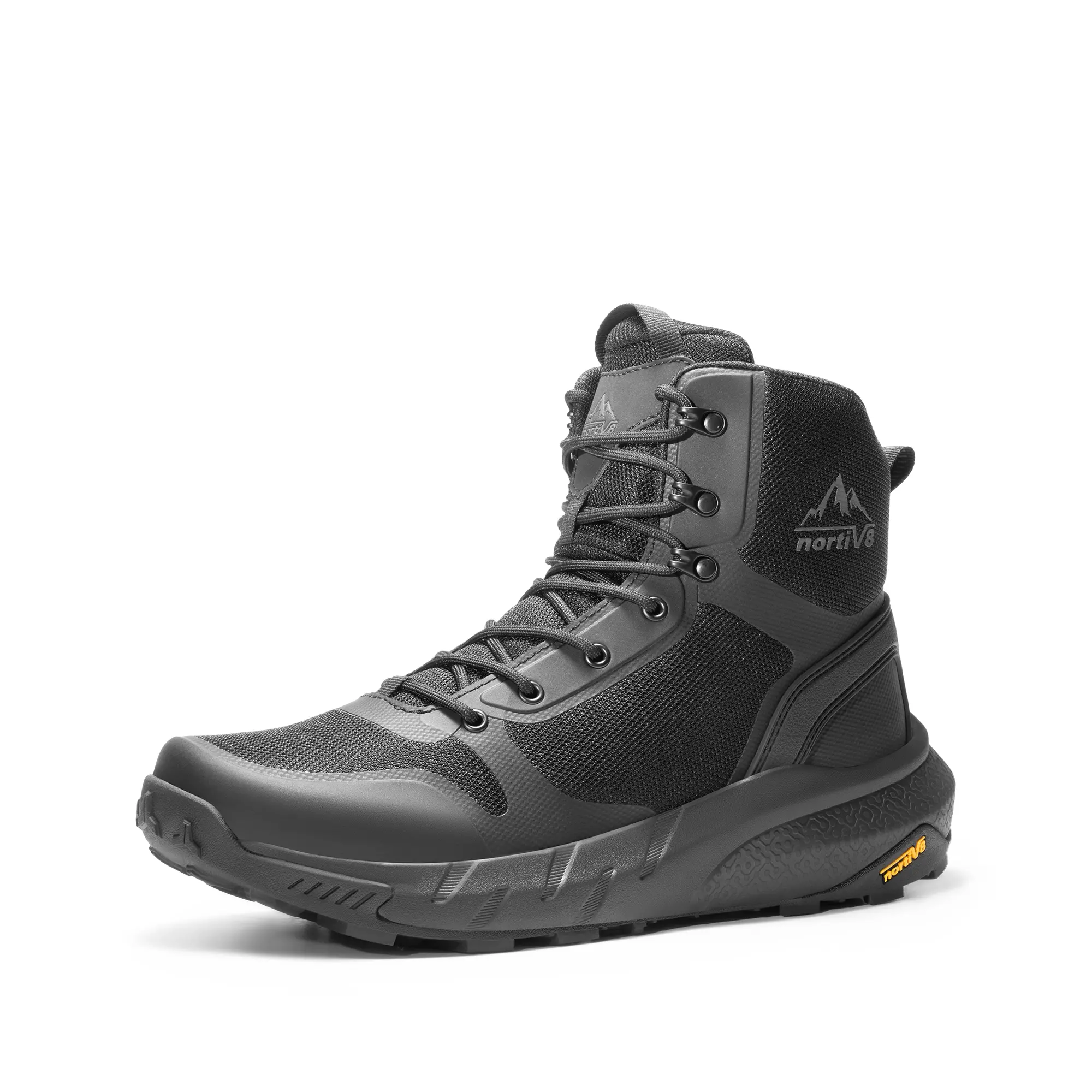 NORTIV 8 Men's Tactical Boots, Lightweight Military Style Patrol Boots with Side Zipper, Breathable Mesh & TPU Construction, EVA Cushioned Work & Walking Shoes for Law Enforcement, Workwear, Security Guard Footwear