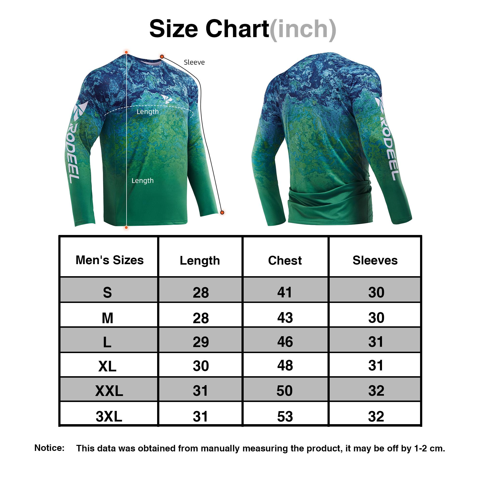 RODEEL 905 Long Sleeve Shirts Men UPF 50+ Sun UV Protection Lightweight Quick Dry Moisture Wicking Breathable Cooling Activewear for Outdoor Sport Gym Workout Hiking Camping Running Biking Boating Construction Landscaping, Holiday Gift