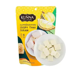 KUNNA Freeze Dried Coconut Chips - Durian Flavor, 25g Snack, Thai Coconut Candy, Popular on Xiaohongshu