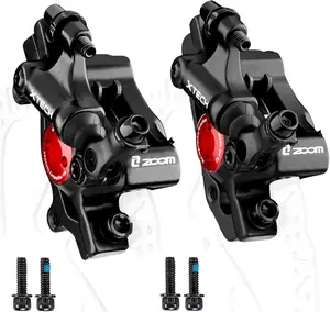 Zoom Hydraulic Disc Brake Calipers: HB-100 MTB Bike Disc Brakes Front & Rear Caliper Set for Mountain, Road Bicycle and E-Bike
