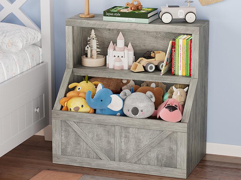 【GARVEE】Wooden Toddler Bookcase and Toy Storage Cabinet with Large Cubbies, Ideal for Organizing Playroom, Bedroom, Nursery, Classroom, Kindergarten, and Daycare Spaces