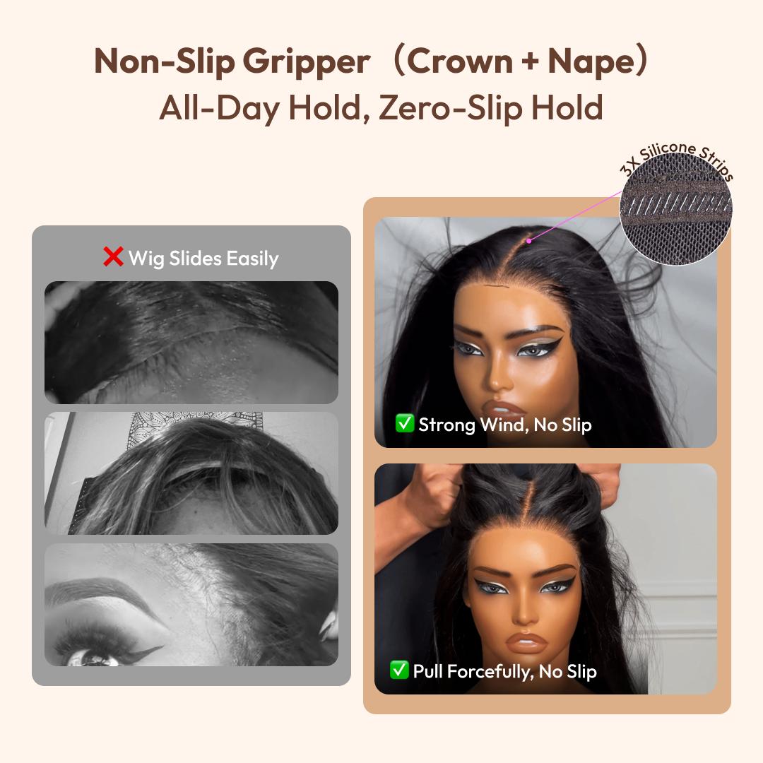 UNice Pre Everything Glueless Yaki Straight Wig 7x5 HD Lace Closure Human Hair Wigs With Knotless Beginner Friendly ##tiktokshopjumpstartsale SpringStatements