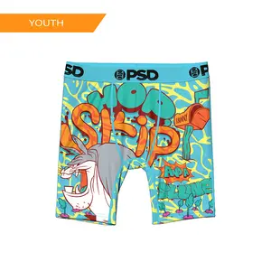 PSD Youth Boys Looney Tunes Bugs Wild Boxer Brief - Soft, Breathable and Comfortable Stretch Underwear
