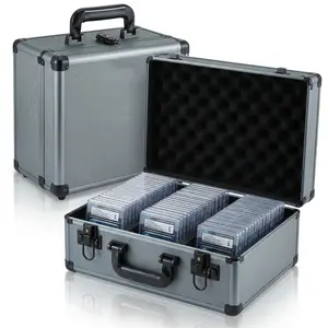 Graded Card Storage Box, Trading Cards Slab Carrying Case, Sports Cards Holder Boxes Fits for PSA BGS SGC Top Loaders Collection