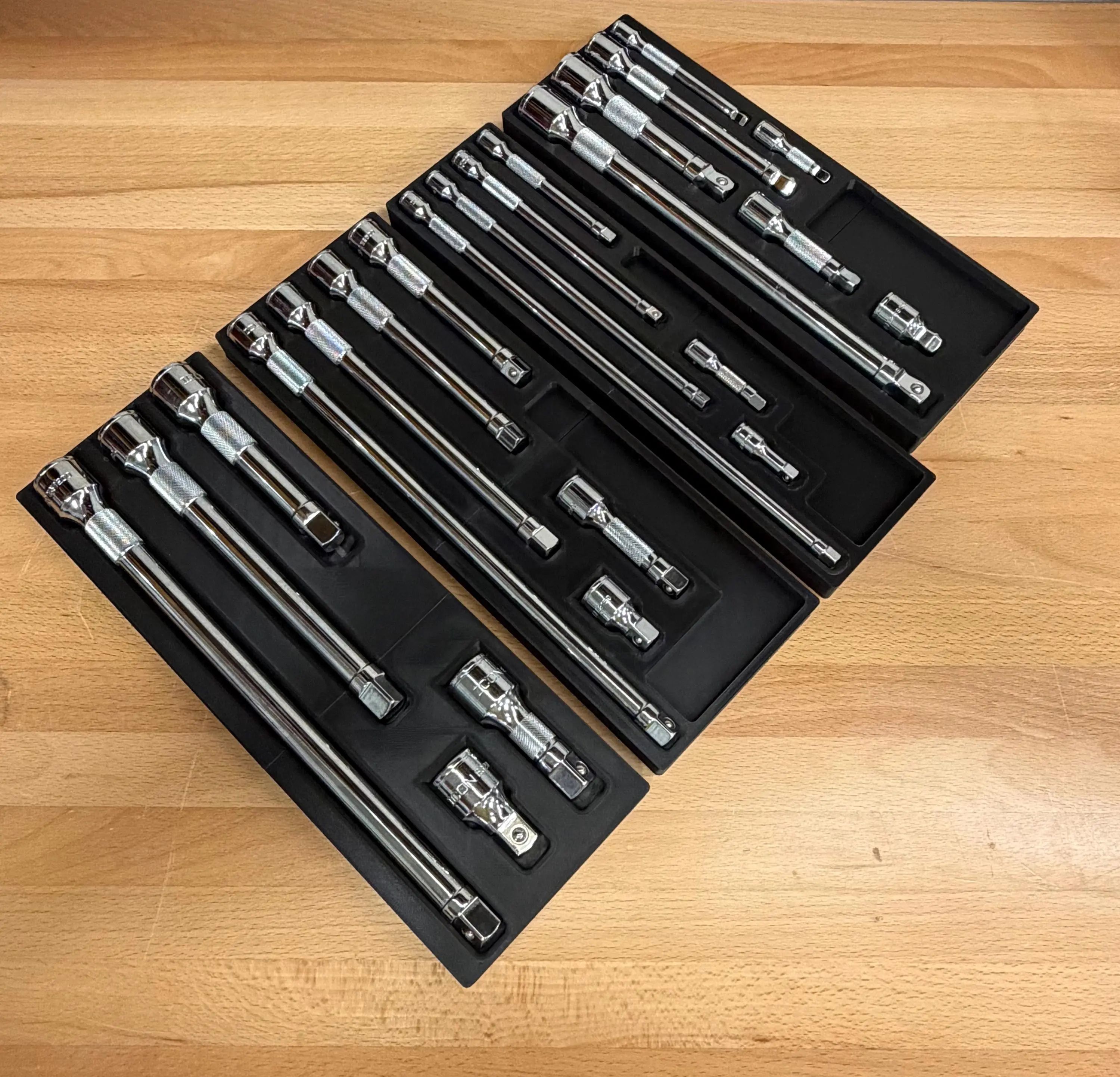 Harbor Freight ICON Chrome Extension Organizers 1/2”, 3/8” & 1/4” + Wobble