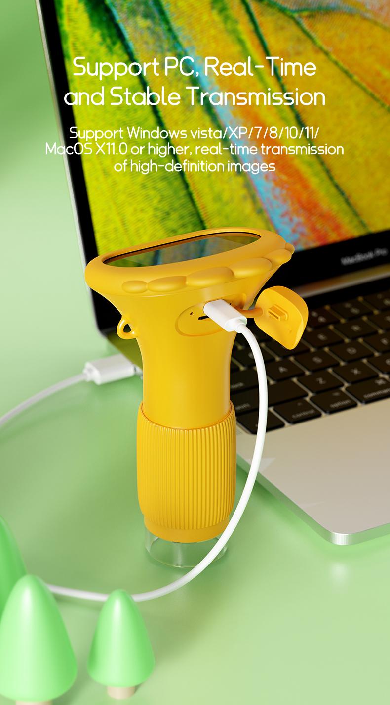 INSKAM 2'' Kids Microscope 1000X Handheld Digital Microscope HD Pocket Portable Mini USB Camera for PC STEM Learning Tools Fun Birthday Gift for Kids INSKAM 2'' Kids Microscope 1000X Handheld Digital Microscope HD Pocket Portable Mini USB Camera for PC STEM Learning Tools Fun Birthday Gift for Kids