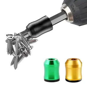 Strong Magnetic Screw Ring: 1/4 Inch/ 6.35 mm Universal Magnetic Screw Holder - Removable Magnetic Screwdriver Drill Bit Holder for Hex Screwdriver and Power Bits Gift for Thanksgiving, Christmas, New Year