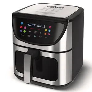 MIRASTON 8.5QT Large Capacity Air Fryer with Color Tilt-Screen, Better Viewing Angles, 10 Smart Presets, Visible Cooking Window, Stainless Steel, 1500W, TikTokShopSpringGlowUp