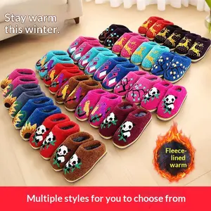 Purely Handmade Thickened Cotton Slippers for Autumn/Winter, Warm Home Wear, Wedding/Bridal, Durable, Unisex