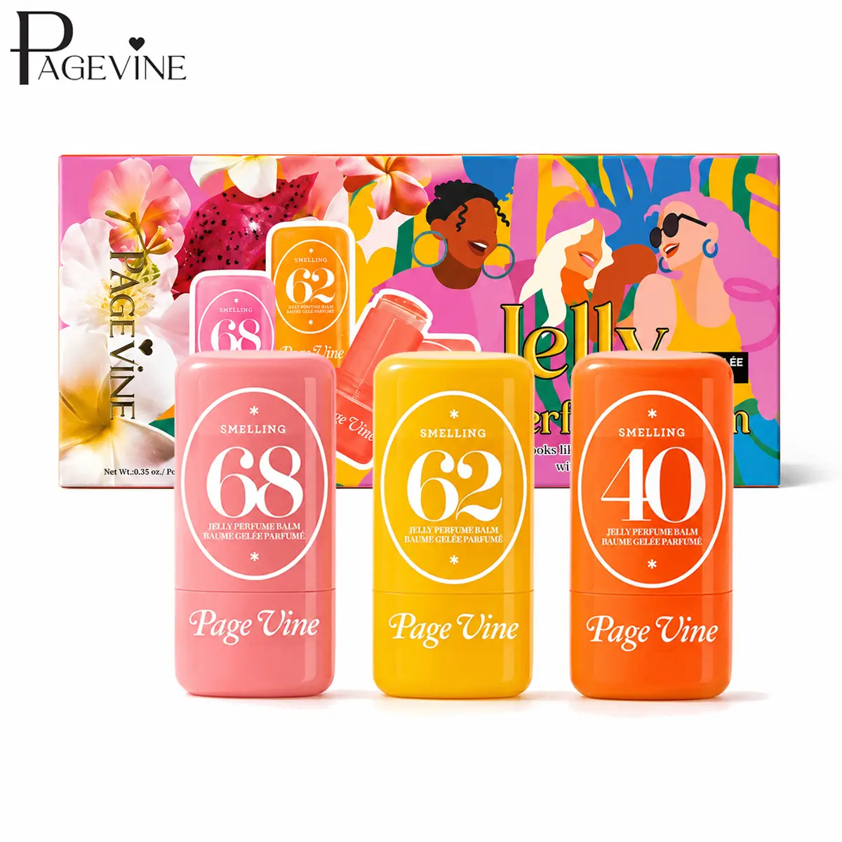 3-Piece Jelly Perfume Balm Set, Portable Solid Body Fragrance Stick for Women, 3 Signature Scents, Smooth Non-Sticky Balm Texture, Travel-Friendly Scented Balm.#backtoschool