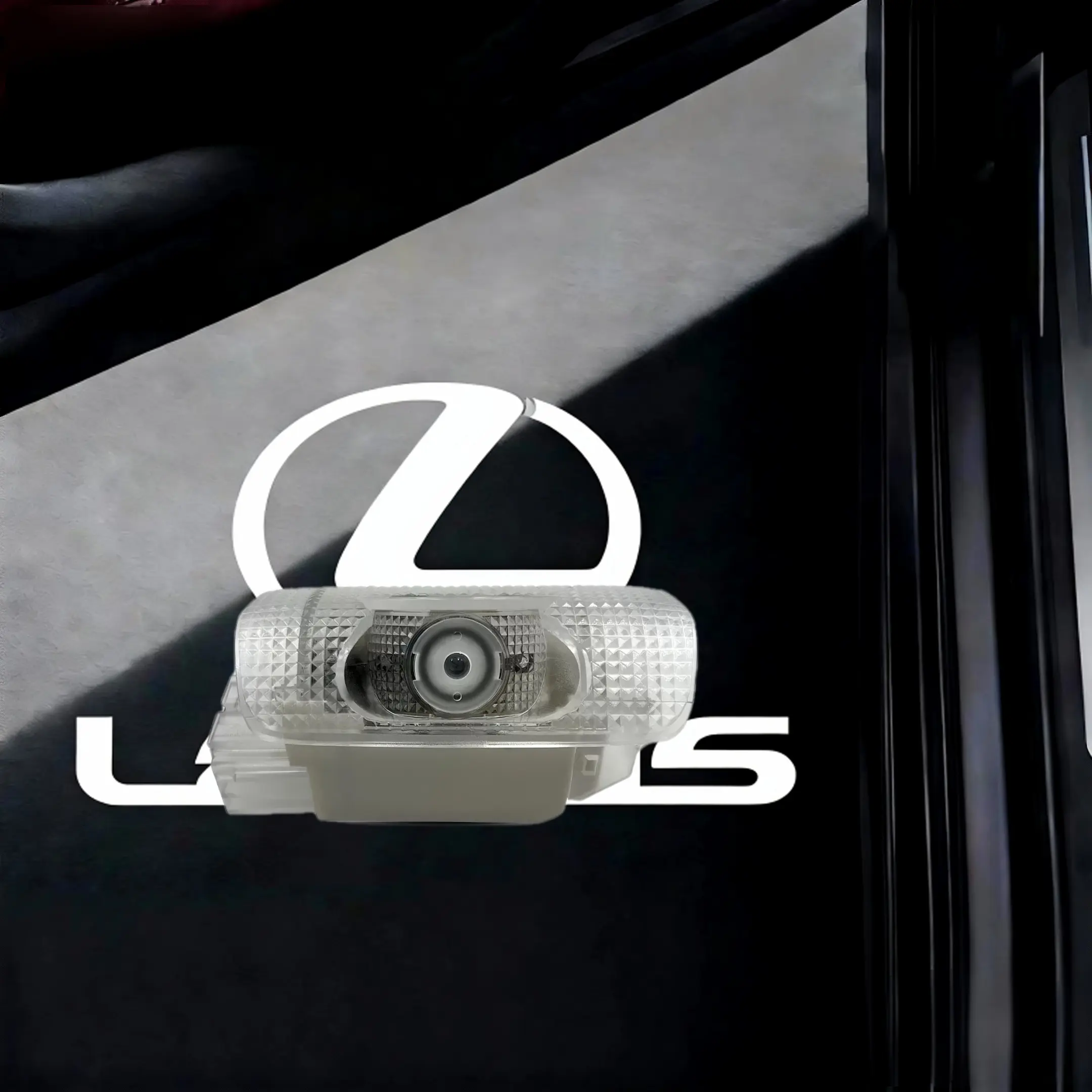 2Pcs LED Car Door Logo Projector Puddle Lights, High Definition Bright Welcome Lights Compatible with LS ES IS LX RX GS GX RC UX Car Accessories
