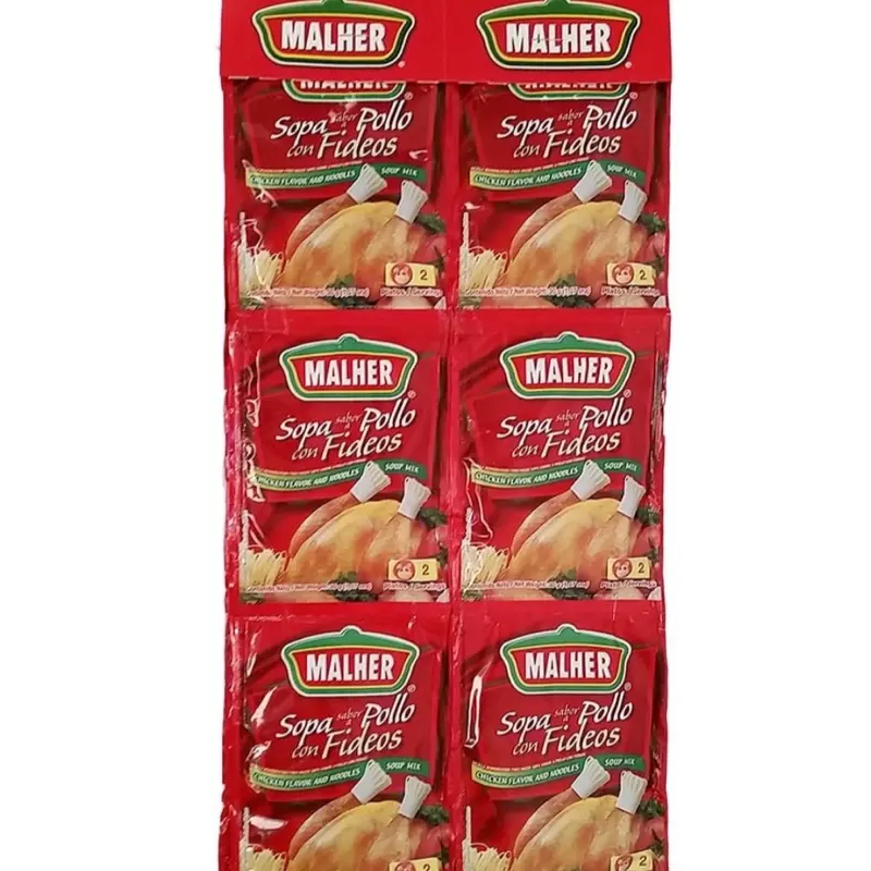 Tira de 12 units of sopa malher pollo con fideos 27gr. C/u
