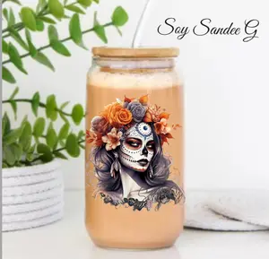 Orange Skully - UVDTF Decal for cups/hard surfaces sticker