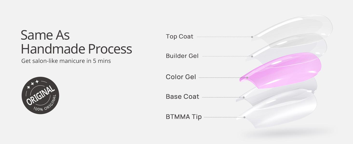 BTArtbox French Tip Press On Nails - Gingerbread Joy, 3D Short Almond Christmas Press On Nails with Glue and Adhesive Tabs for Women in 16 Sizes - 32 Soft Gel