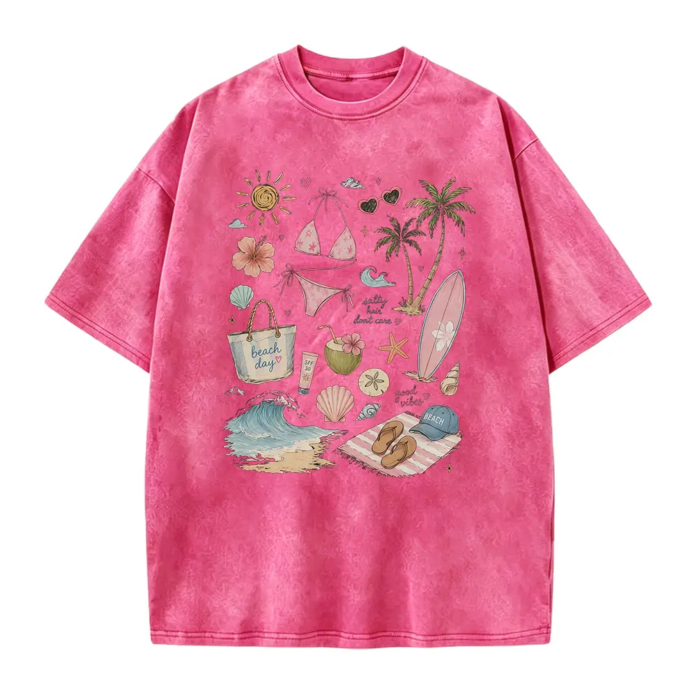Beach Summer Vacation Shirt, Seashell Bikini Tees,Summer Shirt, Beach Vacation Shirt, Tropical shirt, Womens Graphic Tshirts