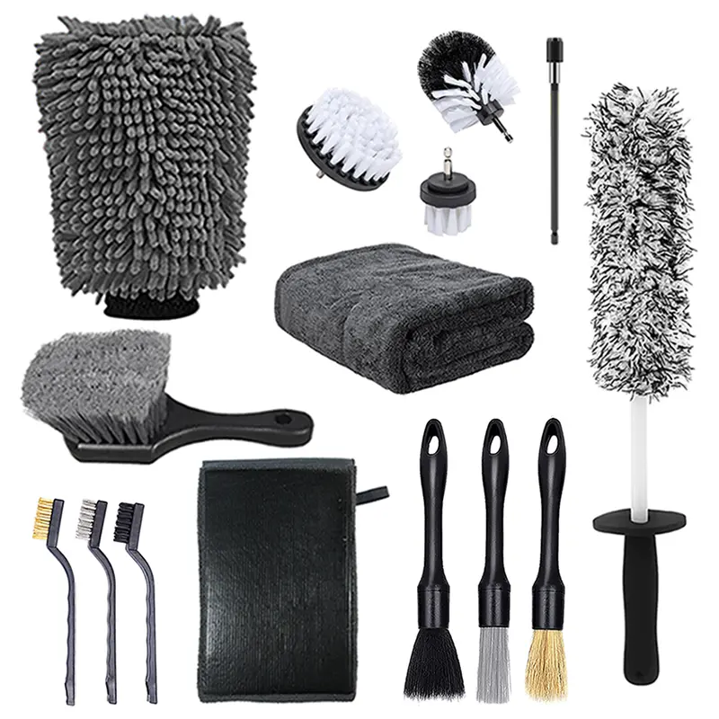 Professional Car Care Kit with Microfiber Cloths Brushes and Accessories for Effective Vehicle Cleaning 15Pcs Car Detailing Brush Set Car Detailing Kit pink Car Detailing dust Brushes Car Cleaning Kit (without Drill) Car Windshield Cleaning Tool tiktoksho