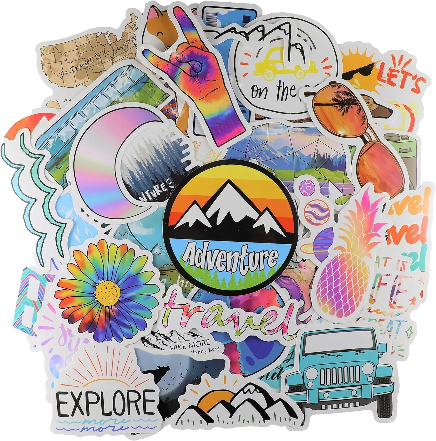 Cute Vsco Aesthetic Sticker Pack[66pc] Vinyl Waterproof for Laptops Hydro Flasks Water Bottle Hydroflask Waterbottles MacBook-Decals for Kids, Teens Vsco Girl Stuff (Nature)
