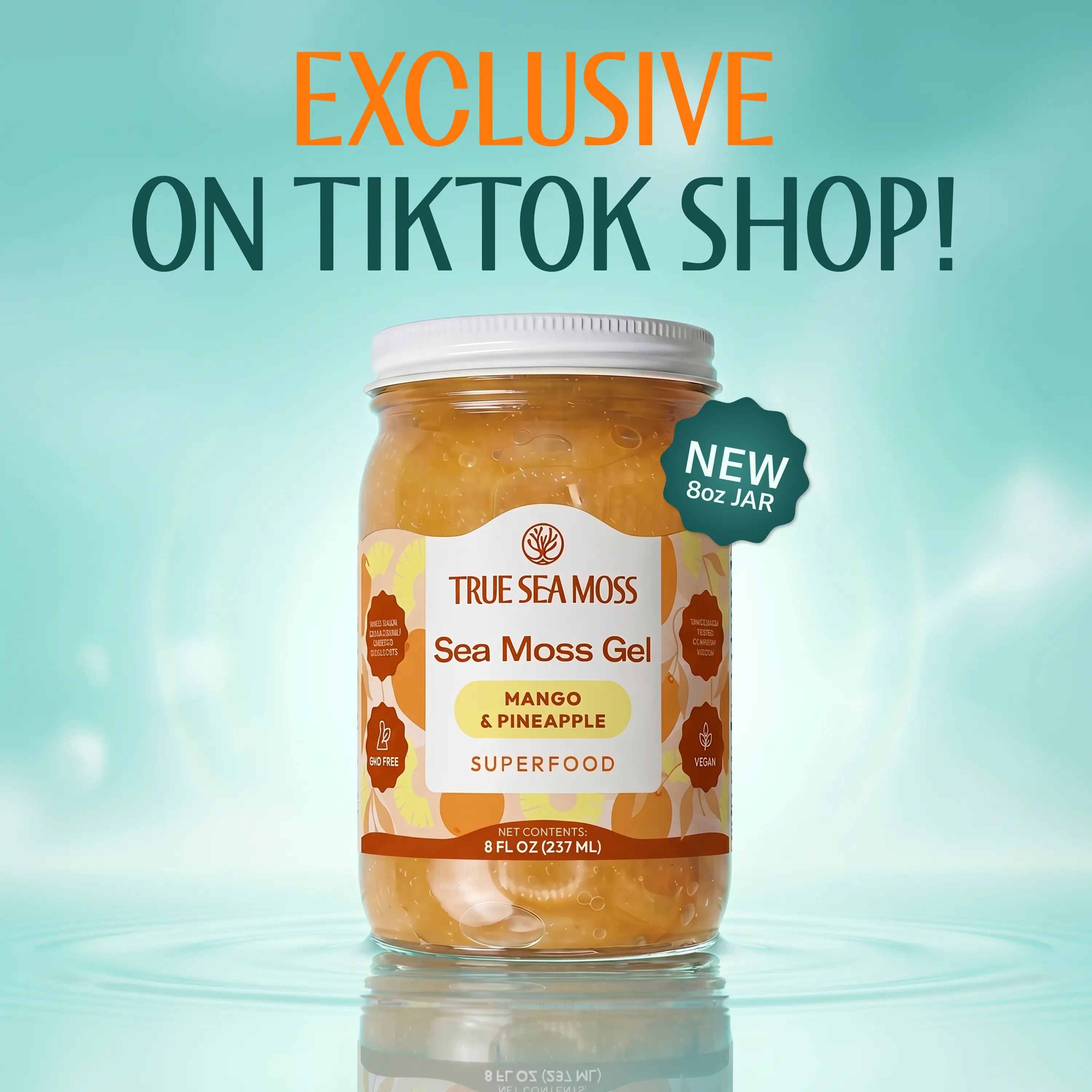 NEW - True Sea Moss Gel SMALL JAR 8oz – Rich in Essential Minerals & Vitamins – Supports Daily Vitality