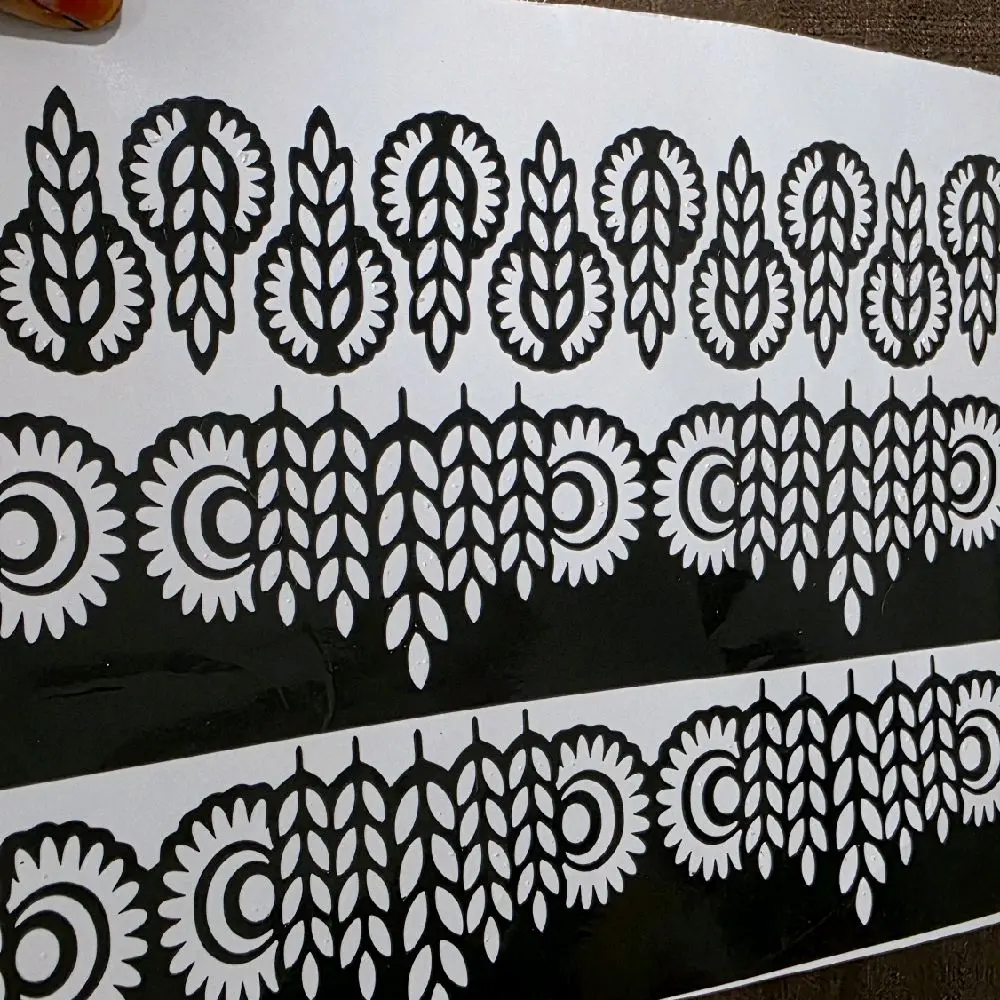 Henna Sentcils Feet Set for Temporary Henna Designs  (Feet, Palm & Fingers) Tattoo Stencil Tattoo Stickers