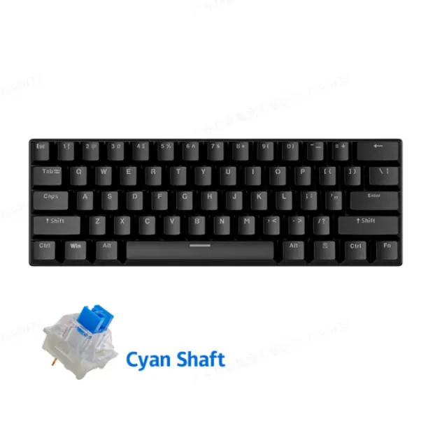 KAVLORN KL61 60% Hot Swappable Mechanical Keyboard, 61 Keys RGB Backlit Wired Gaming Keyboard, Blue Switch PBT Keycaps, Compact Mini Keyboard for PC Mac Laptop Gamers