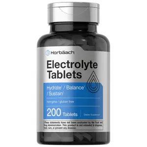 Horbäach Electrolyte Tablets | 200 Count | Vegetarian | Keto-Friendly | Non-GMO, and Gluten Free Hydration Supplement