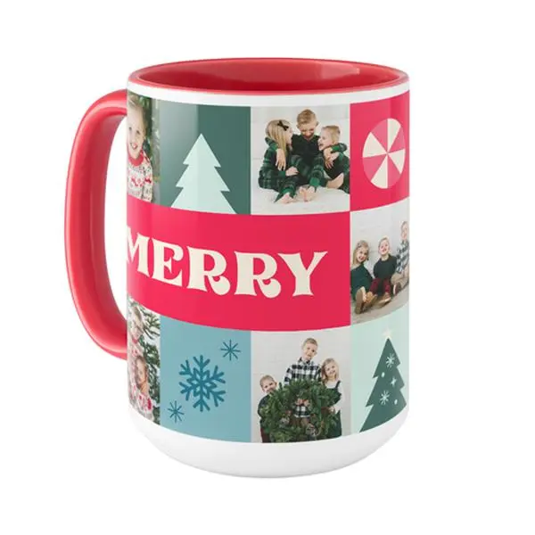 Custom Design Ceramic Mug by 7Creative - Christmas Collage Mug