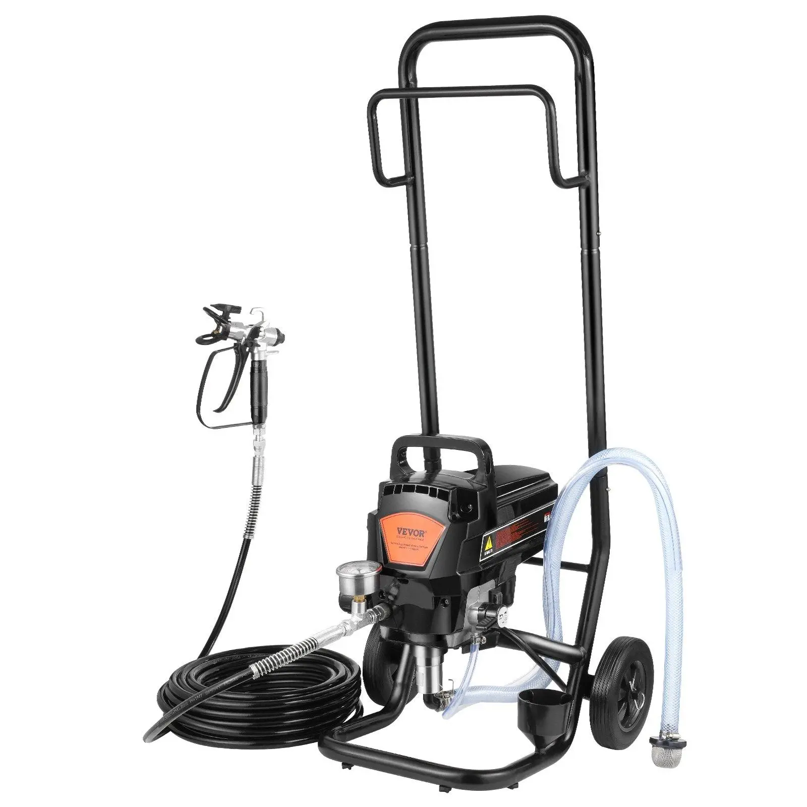 【summerfinds】VEVOR Stand Airless Paint Sprayer, 950W 3000PSI High Efficiency Electric Airless Sprayer With Cart, Paint Sprayers for Home Interior and Exterior Furniture and Fences, Fine And Even Painting Effect