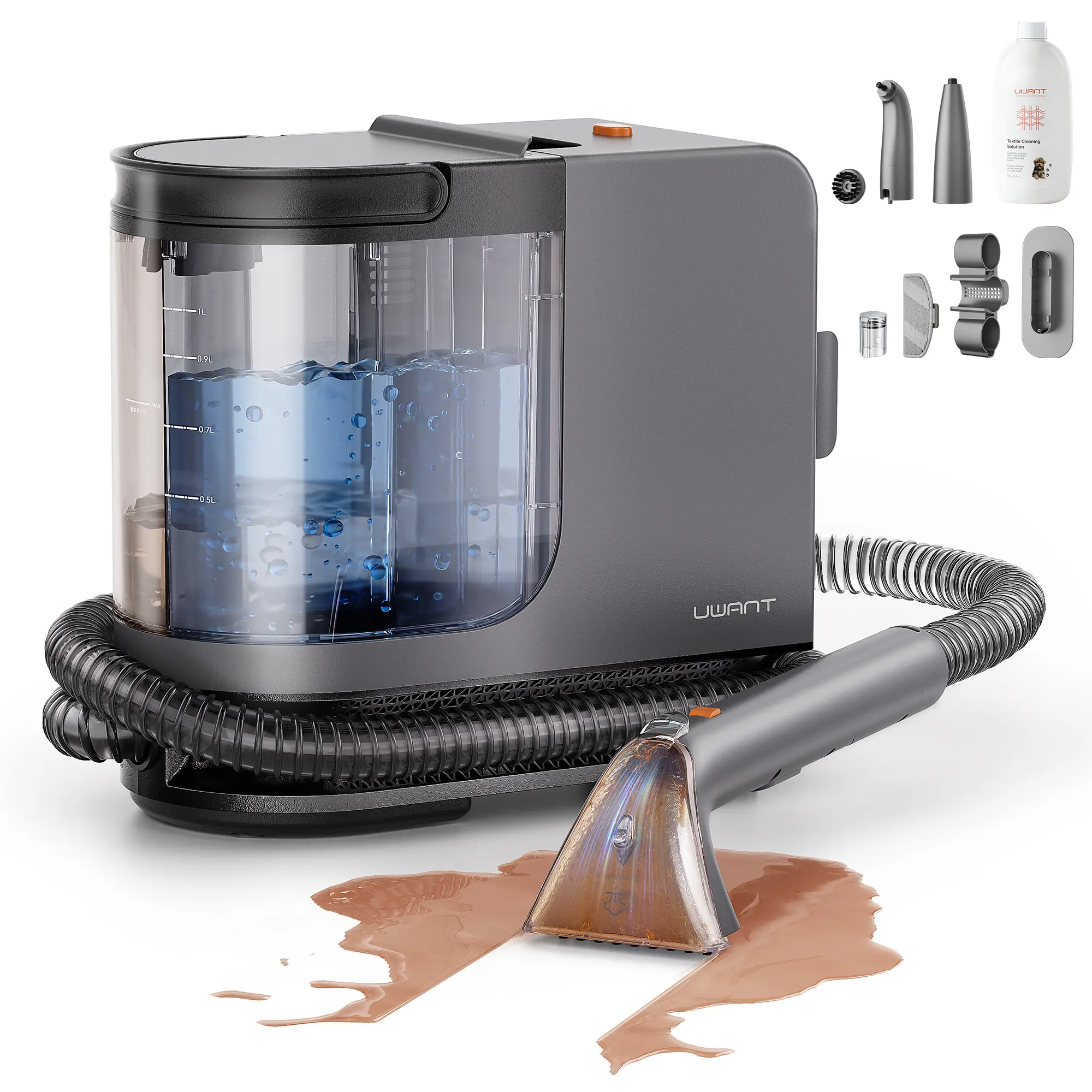 UWANT Steam Cleaner - Home Cleaning Tool, 212°F Multi Surface Steam, 140°F Hot Water Mode, 18kPa Suction, 31x16x28cm Upholstery Spot Cleaner (US Plug) for Car, Pet Stains,back to school,back to school haul