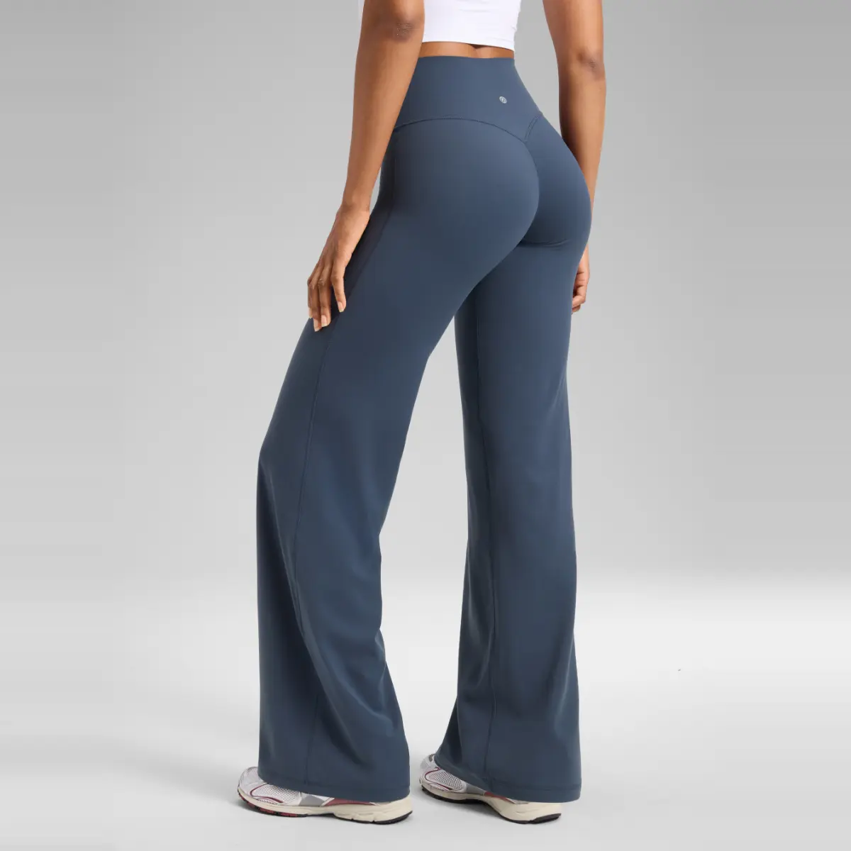 CRZ YOGA Softretch No Front Seam Wide Leg Pants 28"/30"/32" for Women - High Waisted Yoga Lounge Buttery Soft Comfy Casual