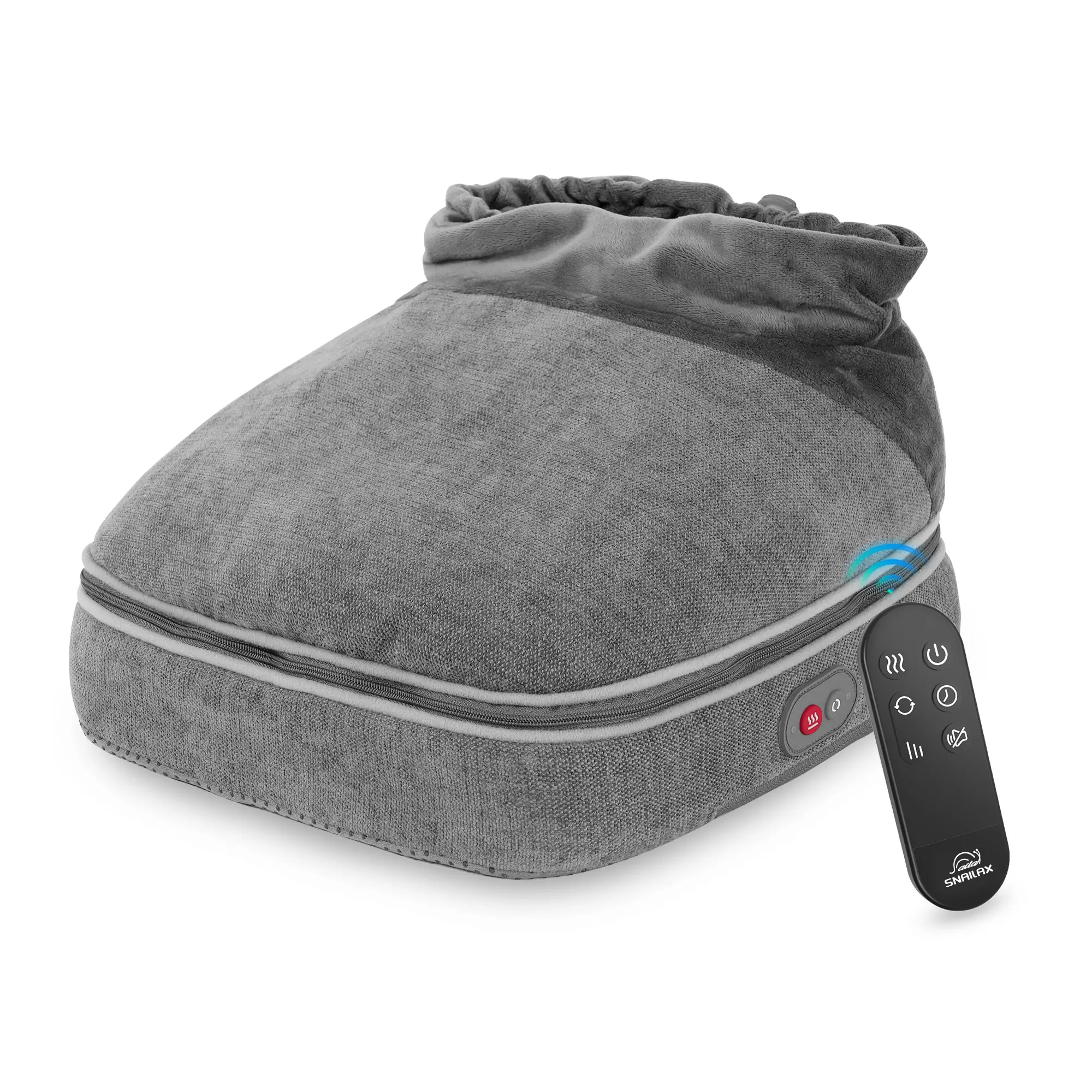 Snailax Foot Massager with Heat, Heated Foot Warmer Under Desk, Vibration Feet Massager Machine with 3 Vibrating Modes & 2 Heating Levels, Remote Control, Foot Heater