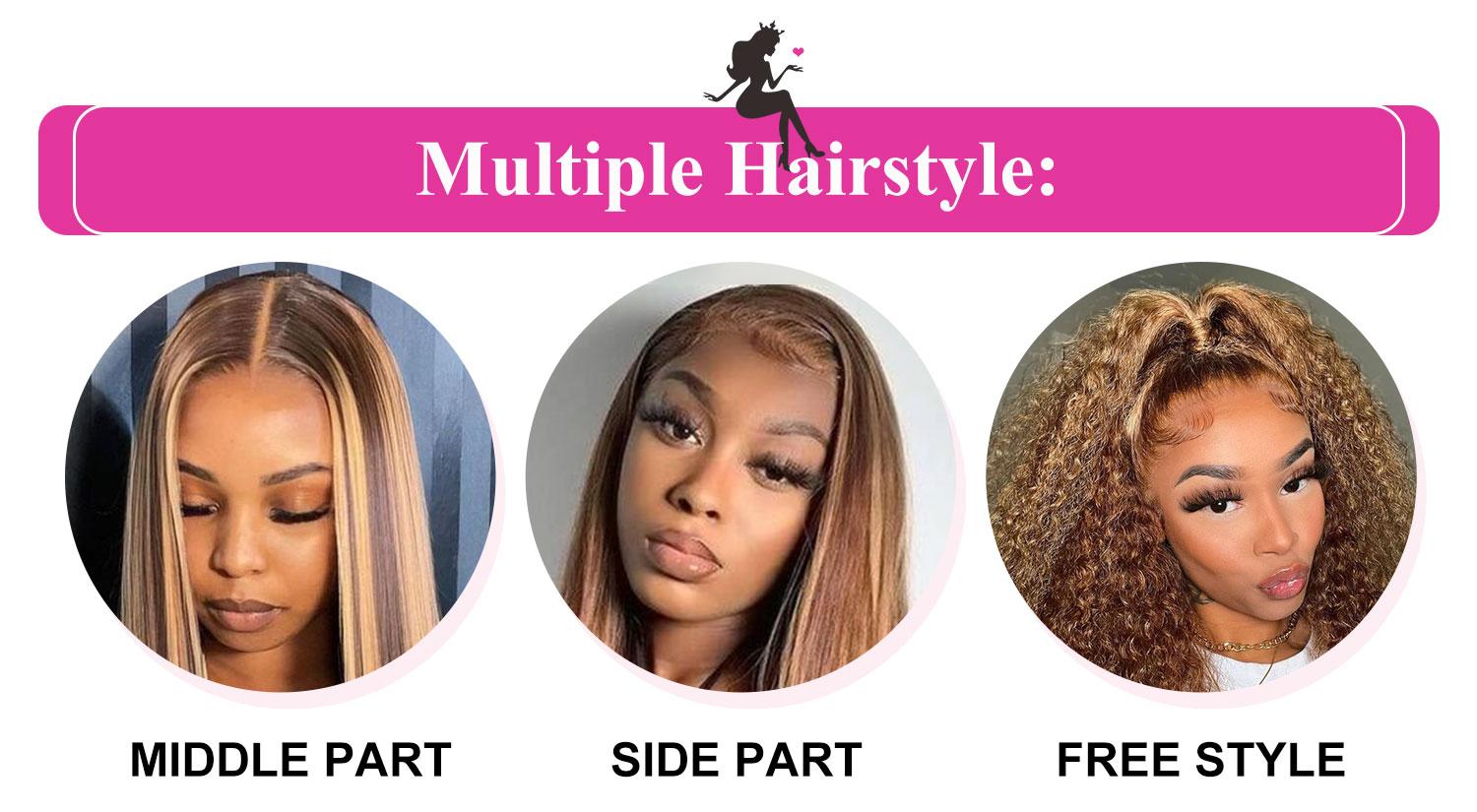 BGMgirl Brown Highlight Straight 6*4 Wear Go Glueless Pre Plucked Pre Cut Lace Closure Wig Glueless Pure Human Hair Wigs TikTokShopBlackFriday