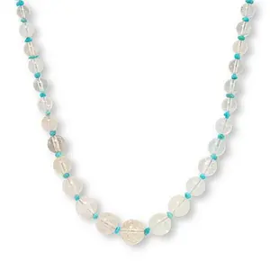 Mine Finds by Jay King White Topaz and Royal Blue Turquoise Bead 18" Necklace