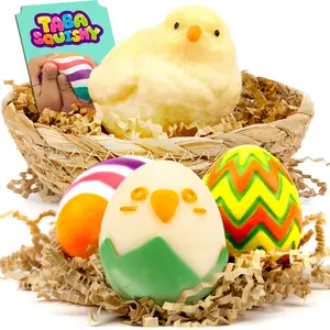 Taba Squishy Chicken Nest Egg Kit,  Fuzzy chicken texture, Complete chicken nest set