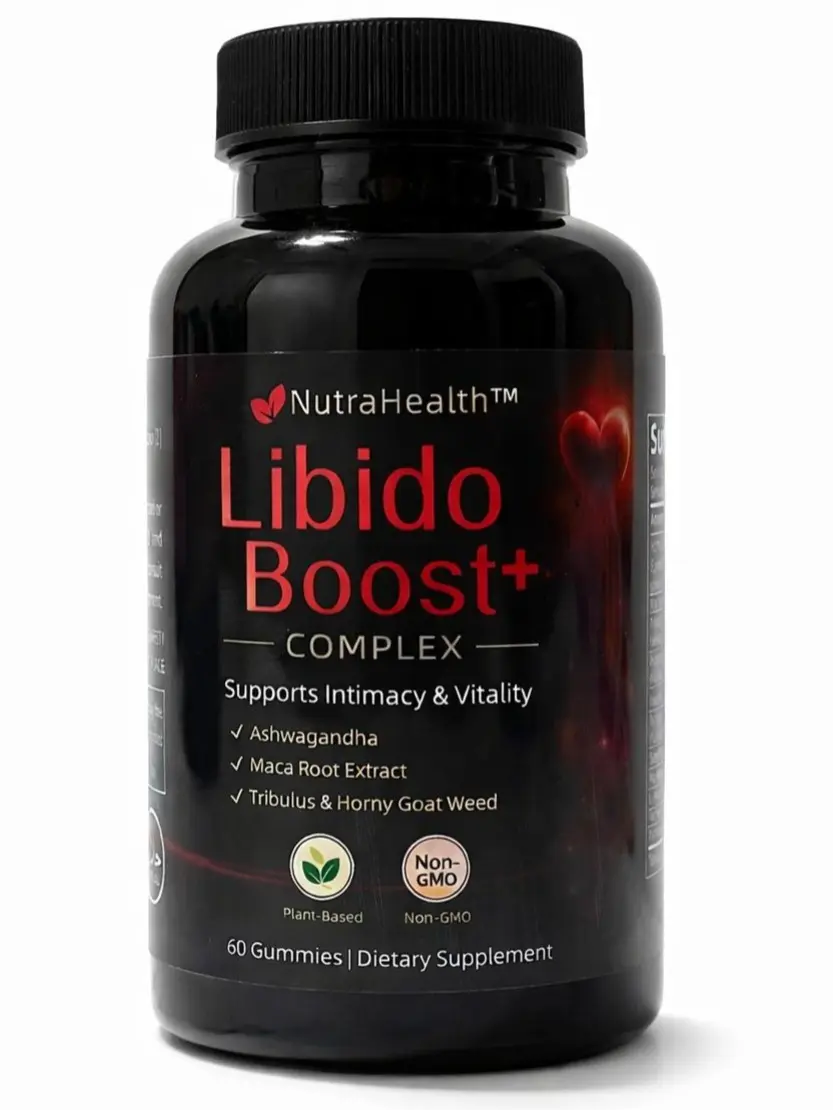 NutraHealth Maca Root & Horny Goat Weed Gummies - Natural Dietary Botanical Supplement for Intimacy & Energy Boost - Ashwagandha Complex - 60 Gummies