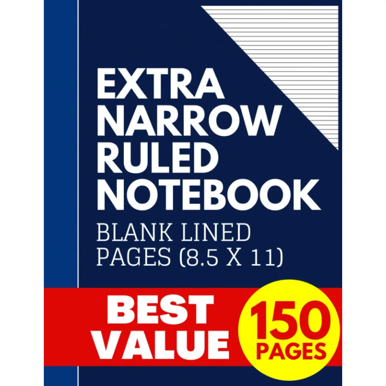 Extra Narrow Ruled Notebook: Large Blank Ultra Narrow Lined Note Book and Journal (Thin Lined Notepads)