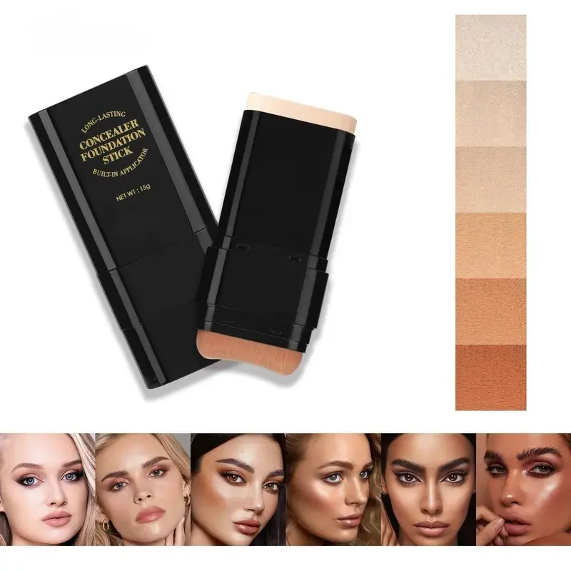 Waterproof Long-Lasting Tinted Foundation Stick - Skin Foundation with Natural Radiant Finish, Perfecting Complexion Stick for Daily Use & Special Occasions, Flawless Base Makeup