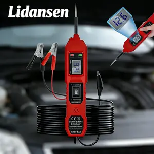 Power Circuit Probe Tester 3.5V-36V DC Automotive Car Electric Fuse Voltage Tester with LED Test Light HD LCD Readout Overload Protection Short Circuit Finder 14.7FT Cable