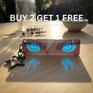 Jujutsu Kaisen Acrylic Character Anime Keychains, Shining Eyes Luminescent Pendant Gift, Light Up Keychain, Gift For Anime Fan Luminous Accessory