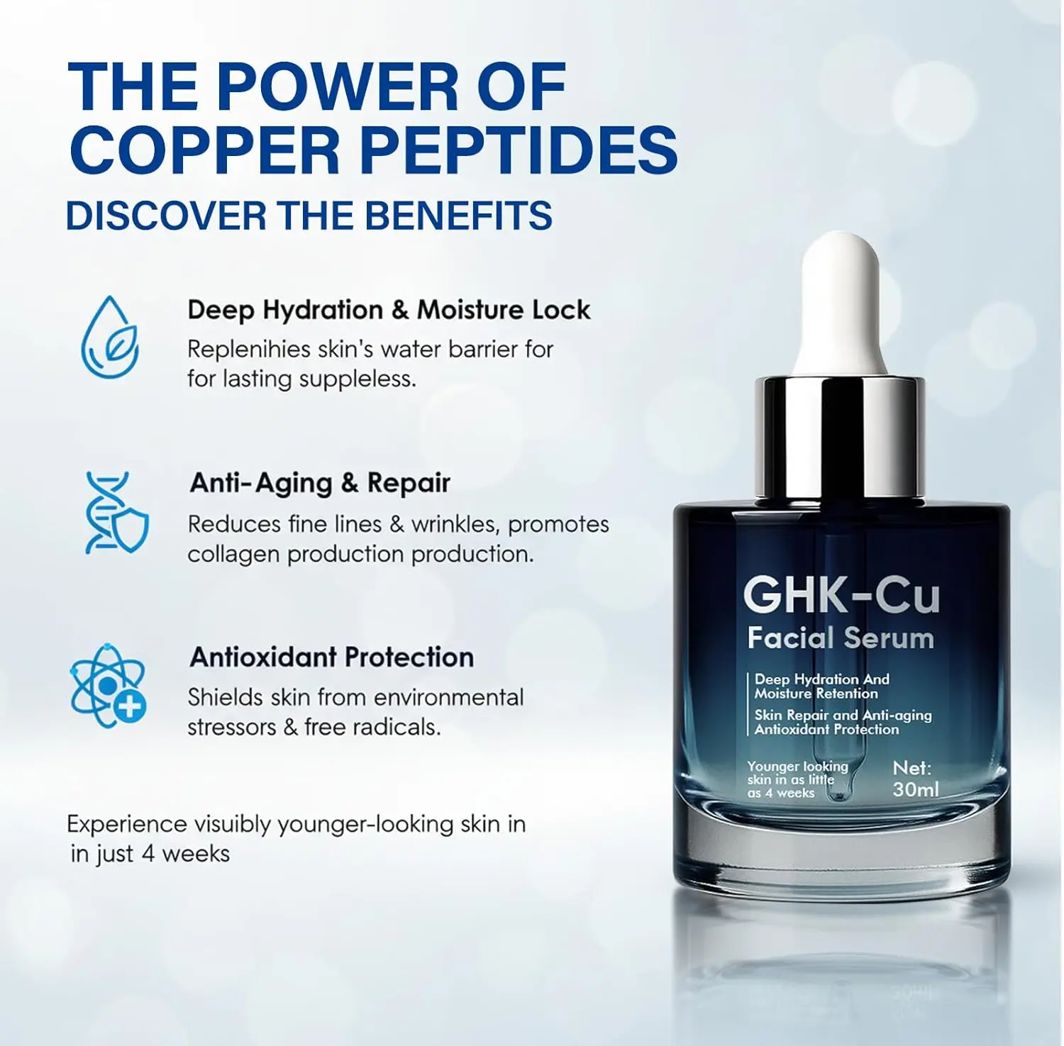GHK-Cu Copper Peptide Anti-Aging Face Serum | Deep Hydration & Skin Repair Serum | GHK-Cu Copper Peptide Anti-Aging Face Serum | Deep Hydration & Skin Repair Serum |