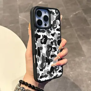 Chic Magnetic Case for iPhone11/12/13/14/15/16/promax Bape Camo Pattern MagSafe Ready, Anti-Slip, Ultra Thin |   Aesthetic Touch for Daily Use