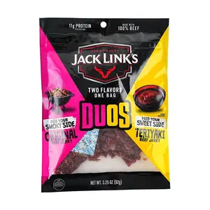 Jack Link's Beef Jerky Original & Teriyaki Flavor - 92g, Low Calorie, High Protein Healthy Snack