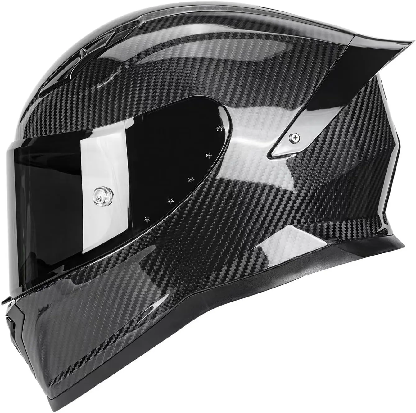KAESE Lightweight Carbon Fiber Full-Face Motorcycle Helmet with Visor - DOT Approved, Aerodynamic Design, Premium Comfort, Protective Gear, Adjustable Full-Face Helmet for Touring, Street Use, Full-Face Full-Face Helmets