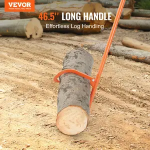 VEVOR Cant Hook Tool,  , 46.5 in, Heavy Duty Steel Log Roller, Log Lifter Timber Jack 32" Dia Logs, Forestry Logging Tools, Dual Function Log Handler for Rolling and Clamping Logs